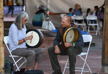 Glen Mawell instructing on the Bodhran